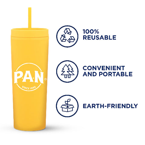 Yellow Thermos Acrylic Tumbler | 17oz | PAN